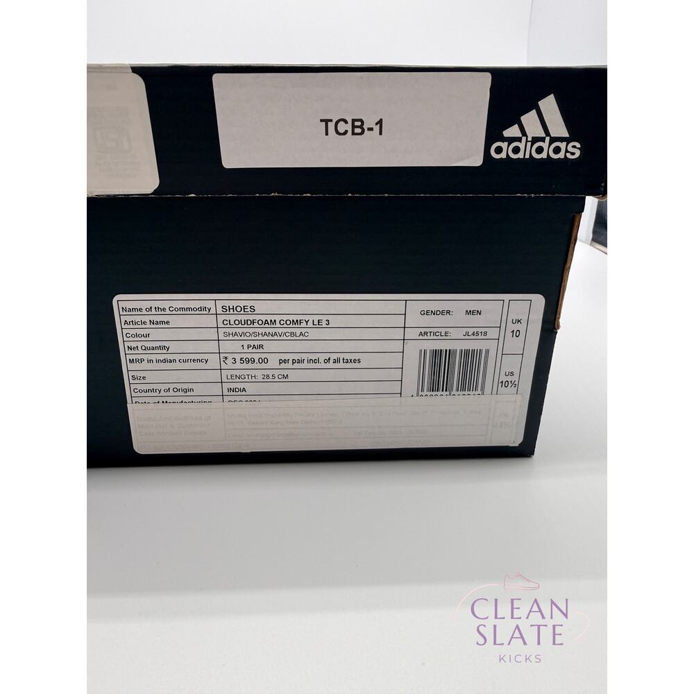 Adidas Cloudfoam Comfy LE 3 Violet/Navy/Black Men's 10.5 / UK 10 NIB - Picture 5 of 5